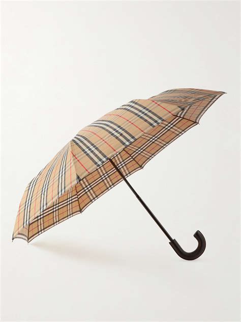 burberry check lined folding umbrella|Check Folding Umbrella in Archive beige .